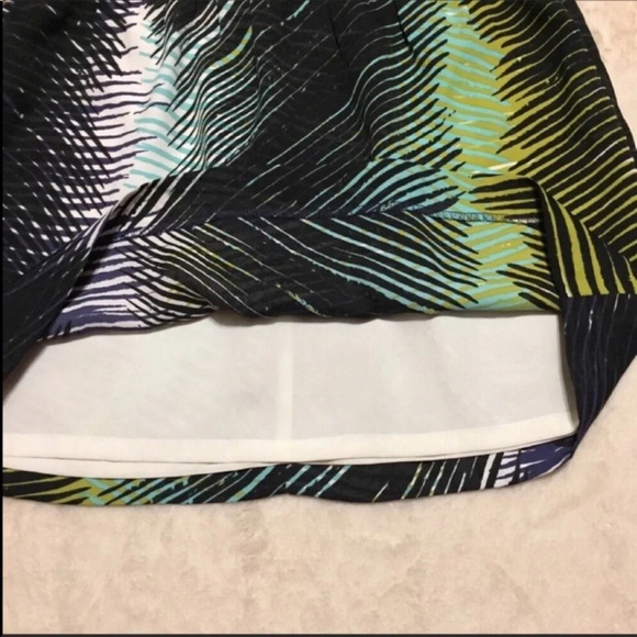 Loft Peacock Aline Mini Skirt Exposed Zipper 2P - Picture 6 of 9